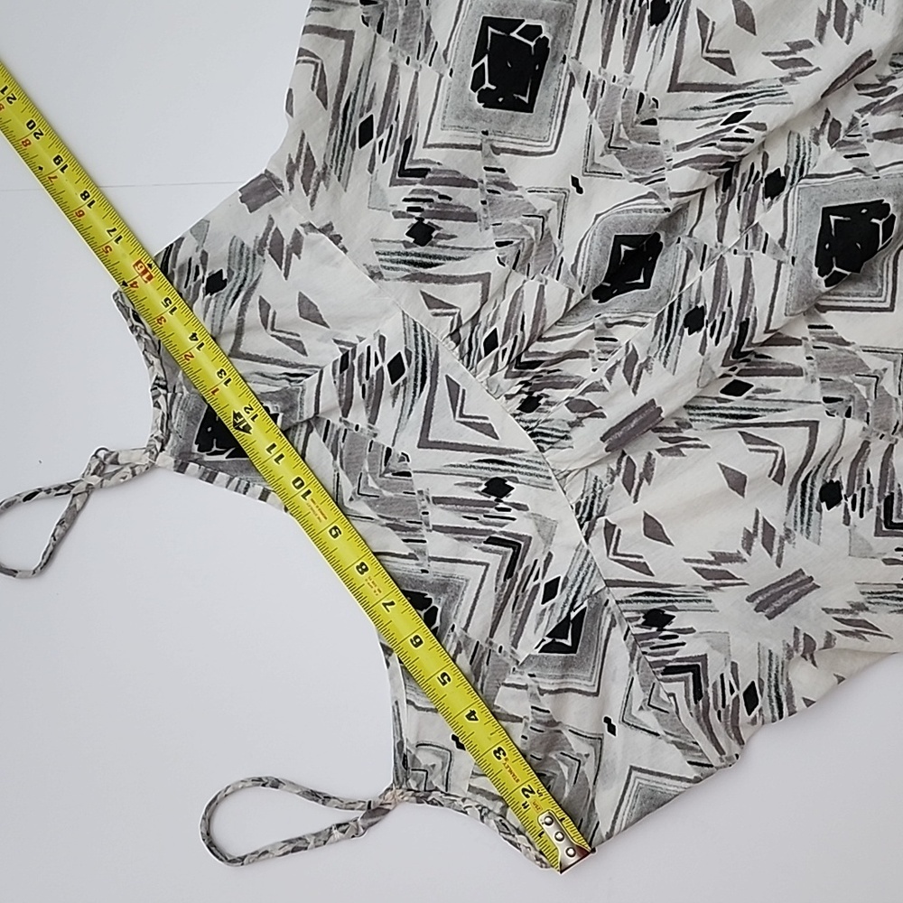 Volcom Asymmetrical Dress Adjustable Spaghetti Straps Patterned Cotton Size M - Picture 12 of 12